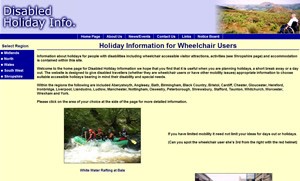 Disabled Holiday Info website image