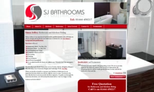 SJ Bathrooms and Kitchens website image